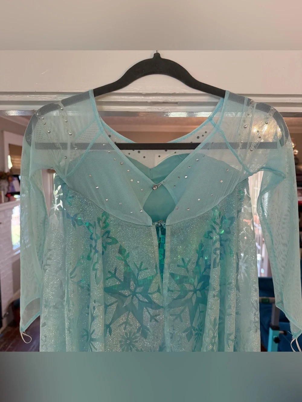 Chasing Fireflies Disney Frozen Ultimate Elsa Costume Sz 7 8 Long Dress w/ Train
